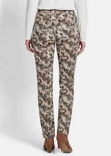 Hose LOUISA im Jeans-Look mit Blätterprint thumbnail 3