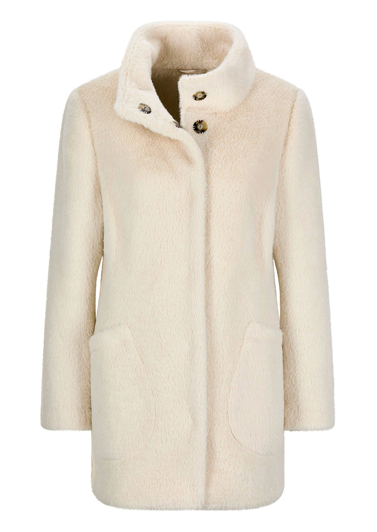 Jacke mit Stehkragen aus Federgarn