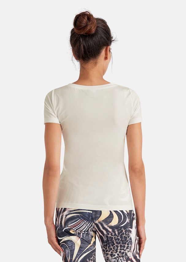 Short-sleeved shirt with animal print and logo lettering 2