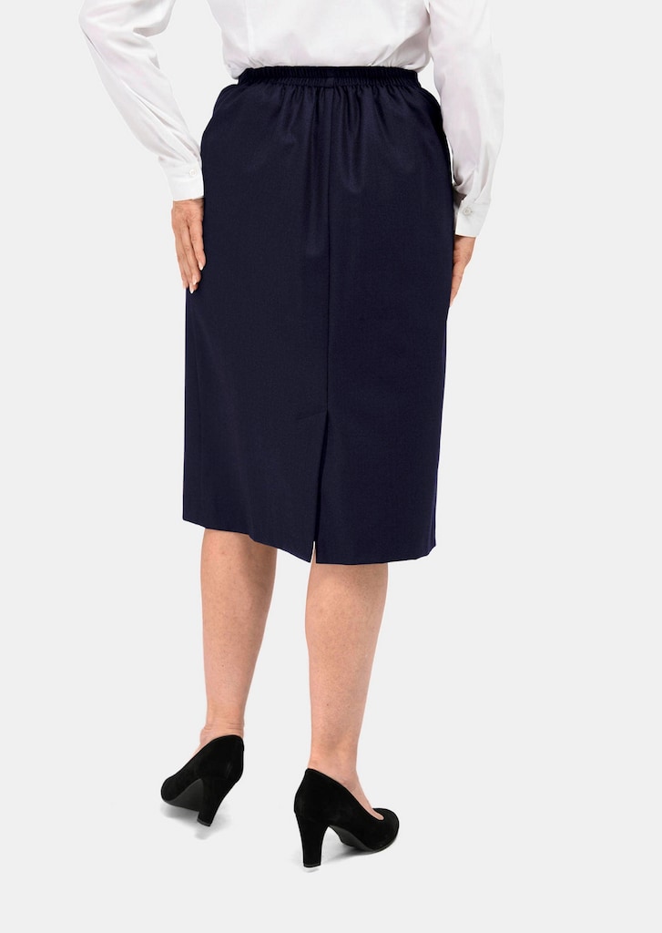 Klassieke scheerwollen rok met elastische tailleband 1