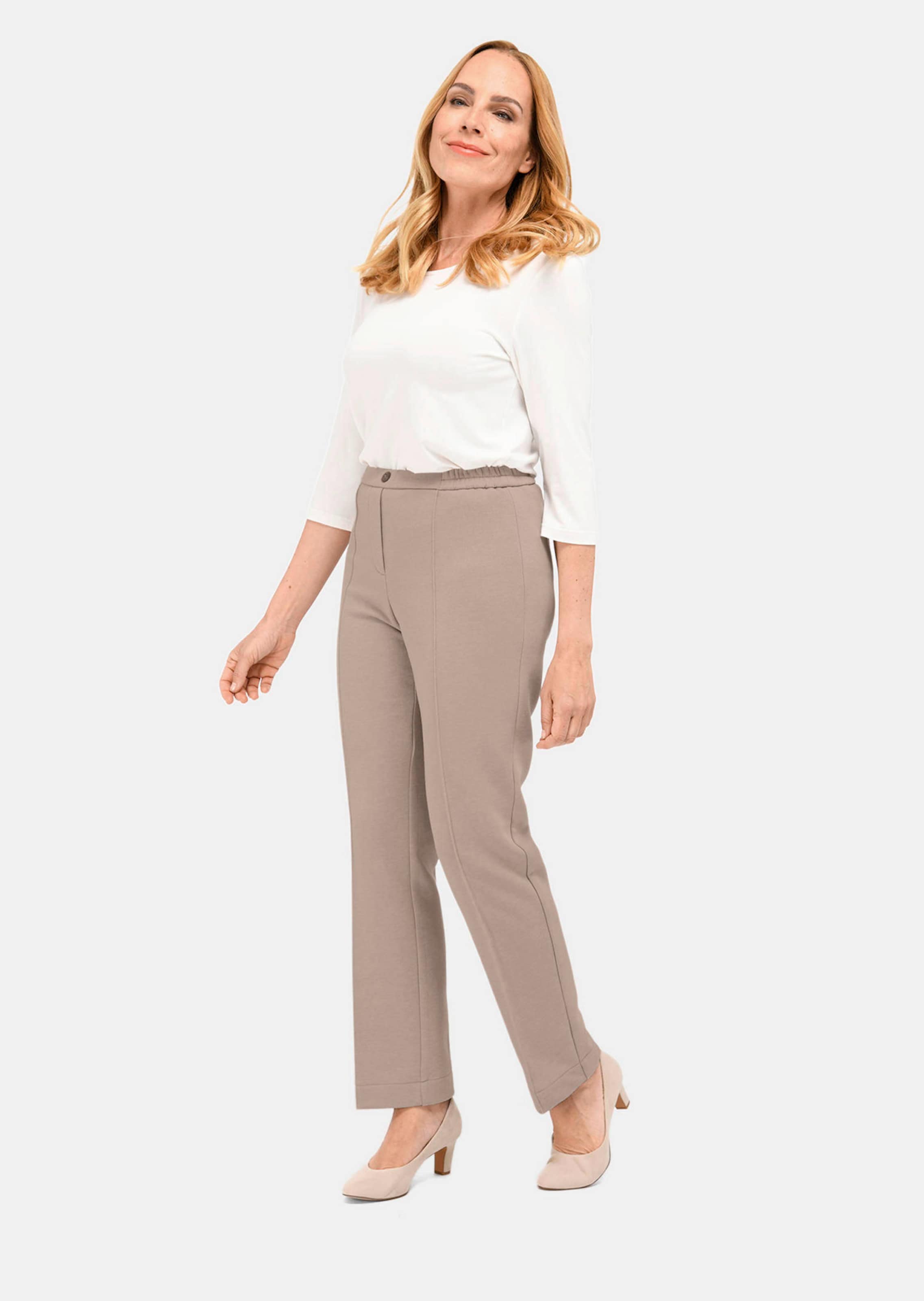 Pantalon thermo en jersey MARTHA - beige de Goldner Fashion