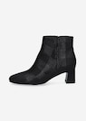 Stiefeletten aus geprägtem Leder mit Blockabsatz thumbnail 3