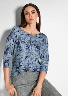 Kaschmir-Pullover mit Allover-Print thumbnail 7