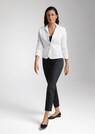 Korte jersey blazer met modieuze structuur thumbnail 1