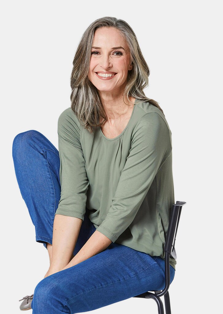 Verzorgd shirt in elegante blouselook