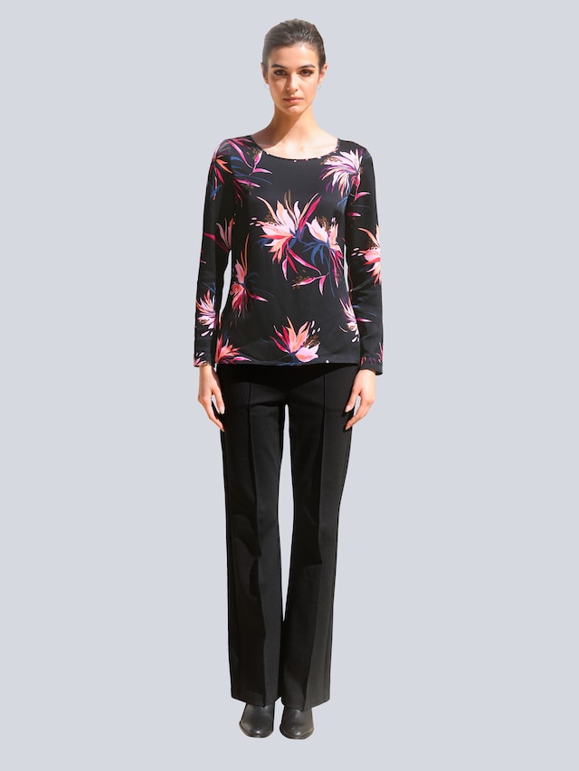 Bluse in floralem Dessin 3