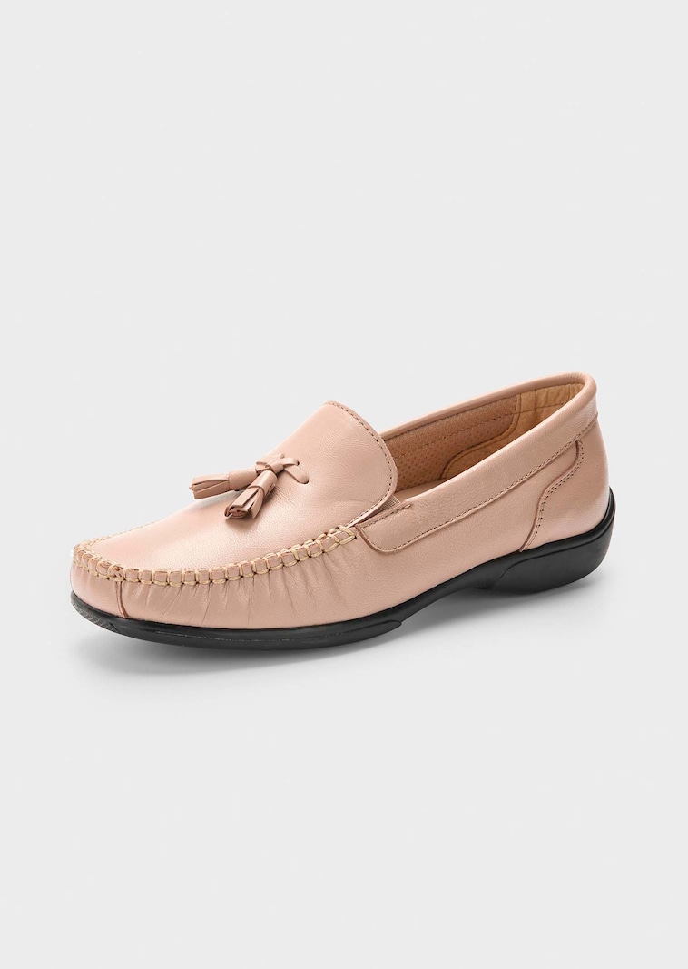 Mocassins avec pompon décoratif