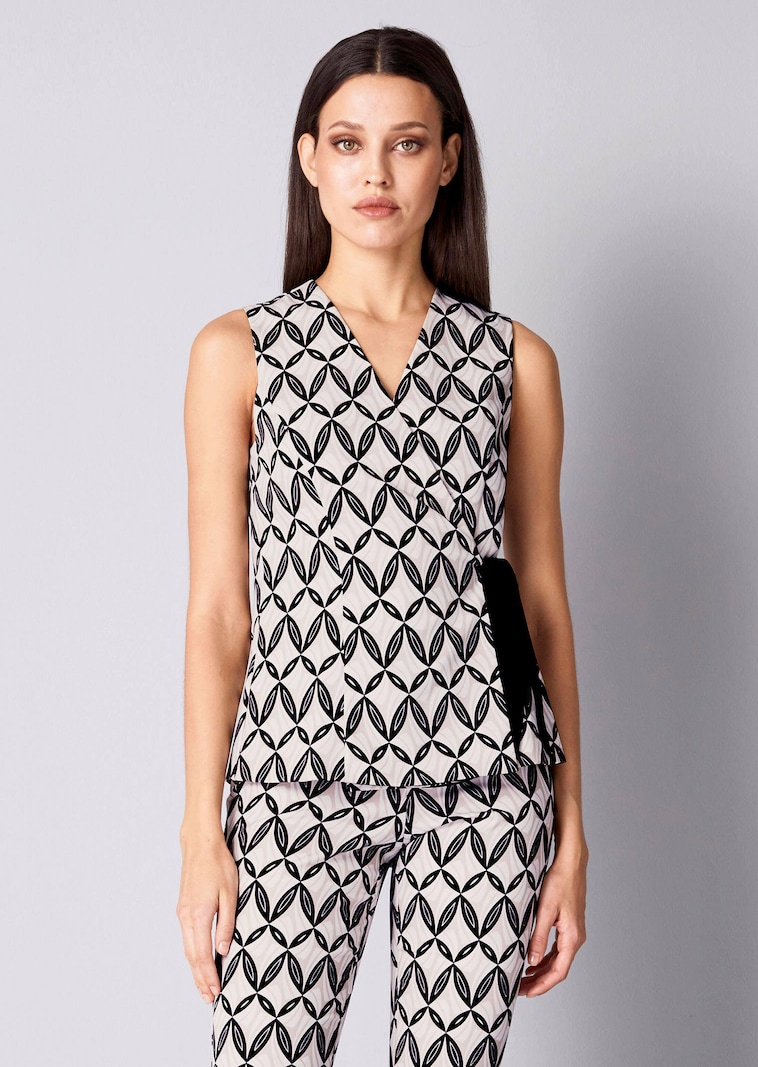 Bluse in Wickeloptik