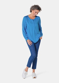 Flatteuze blouse zonder sluiting met modieuze kraag thumbnail 2