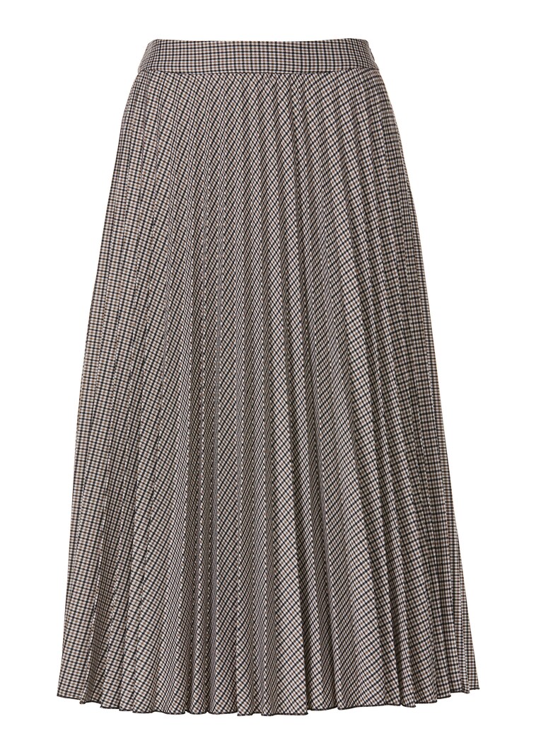 Pleated skirt in a subtle checked pattern