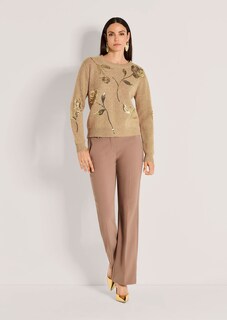 Rundhals-Pullover mit glitzernden Pailletten thumbnail 2