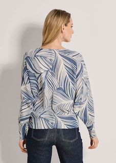 Kaschmirpullover mit Blätterprint thumbnail 3