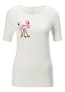 Edel-Shirt mit kleiner Flamingo-Applikation thumbnail 1