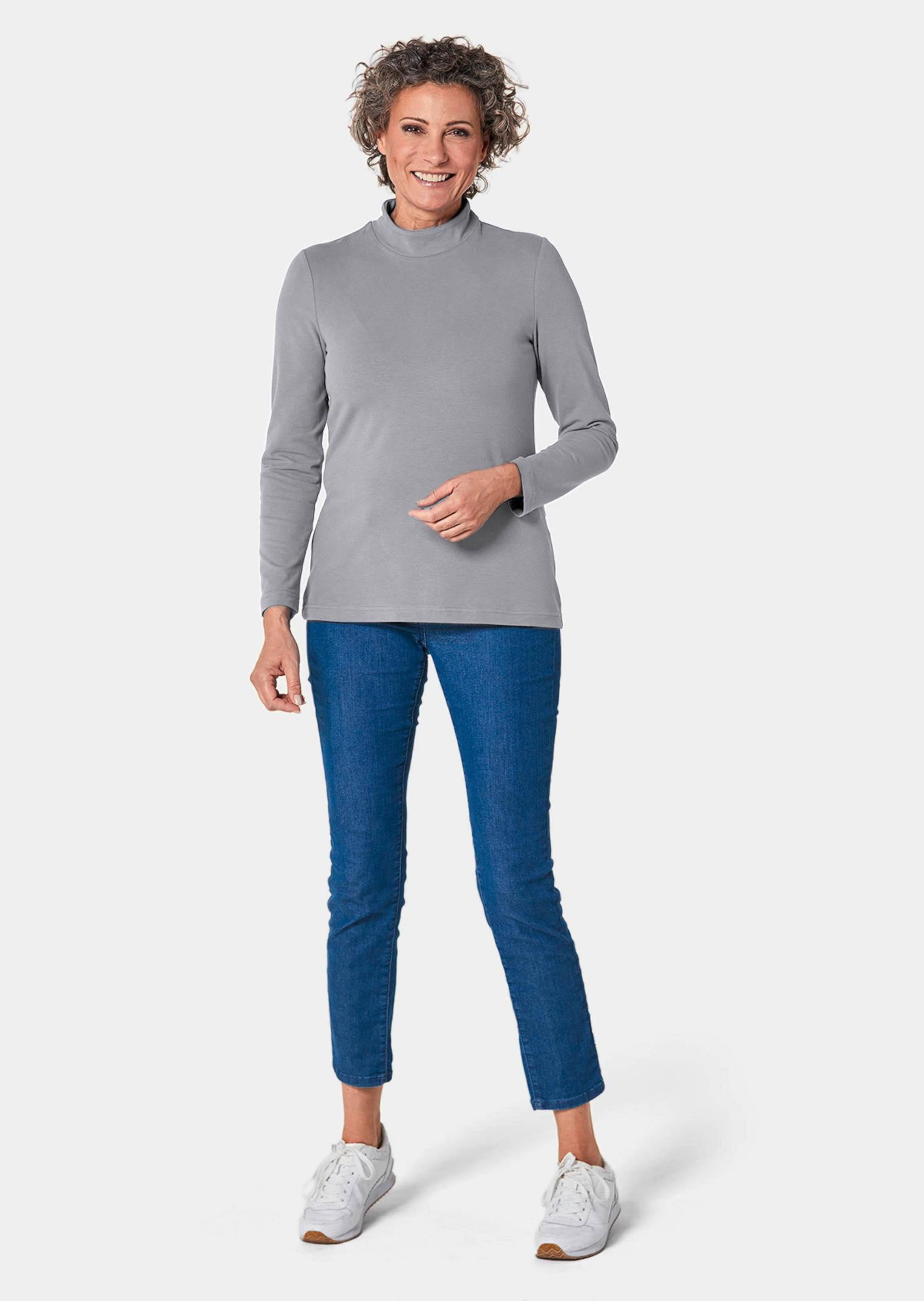 T-shirt à col droit à manches longues - gris - Gr. 24 de Goldner Fashion