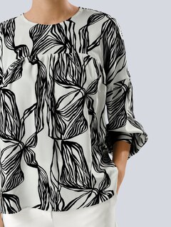 Bluse mit Allover Floral thumbnail 3