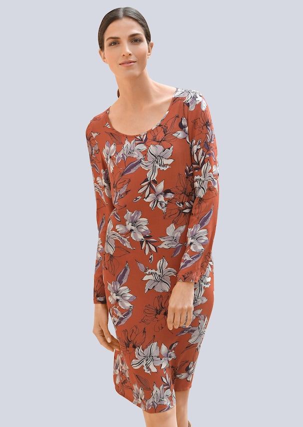 Kleid mit Krempelärmel