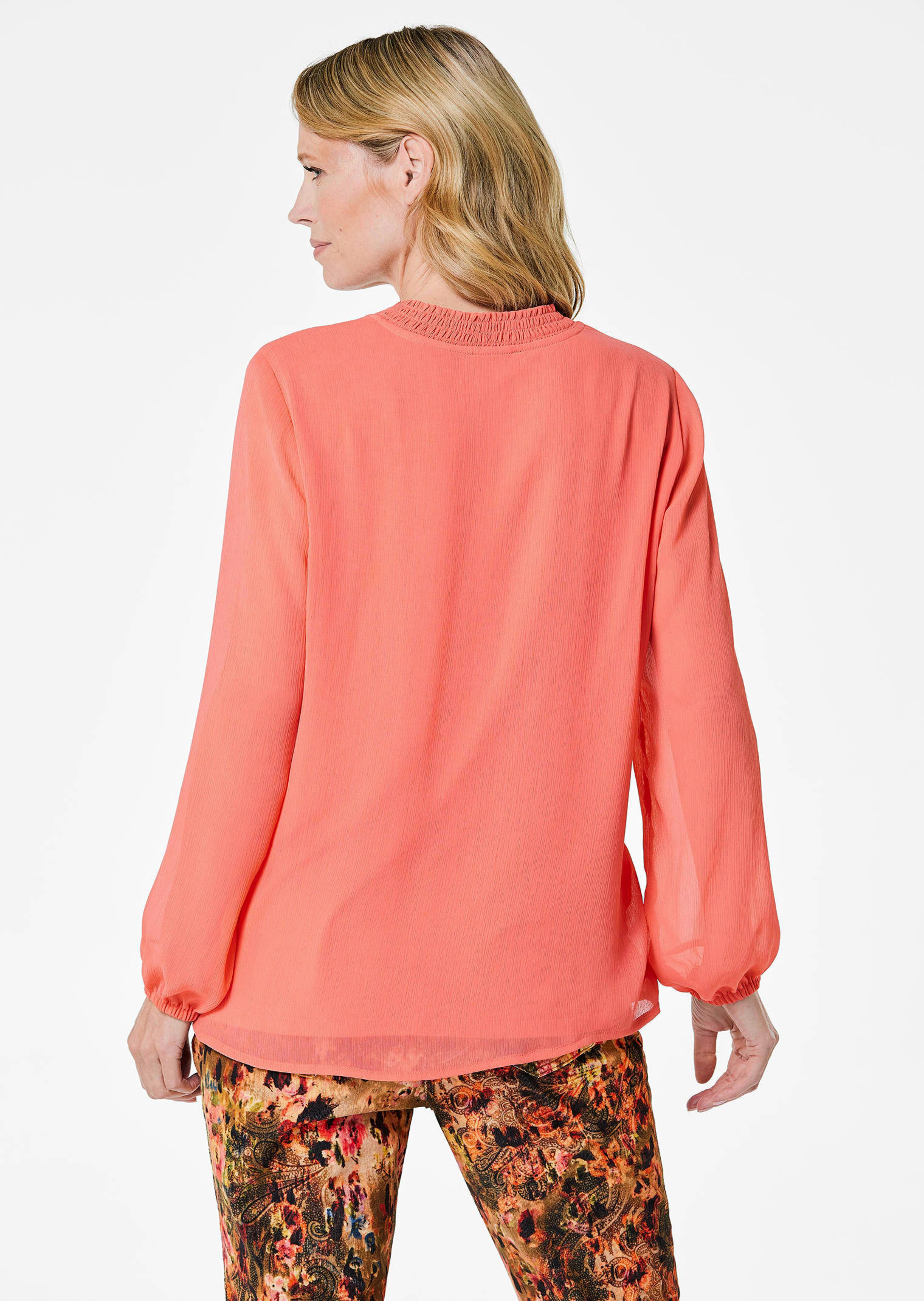 Chiffon blouse met vrouwelijke halslijn thumbnail 3