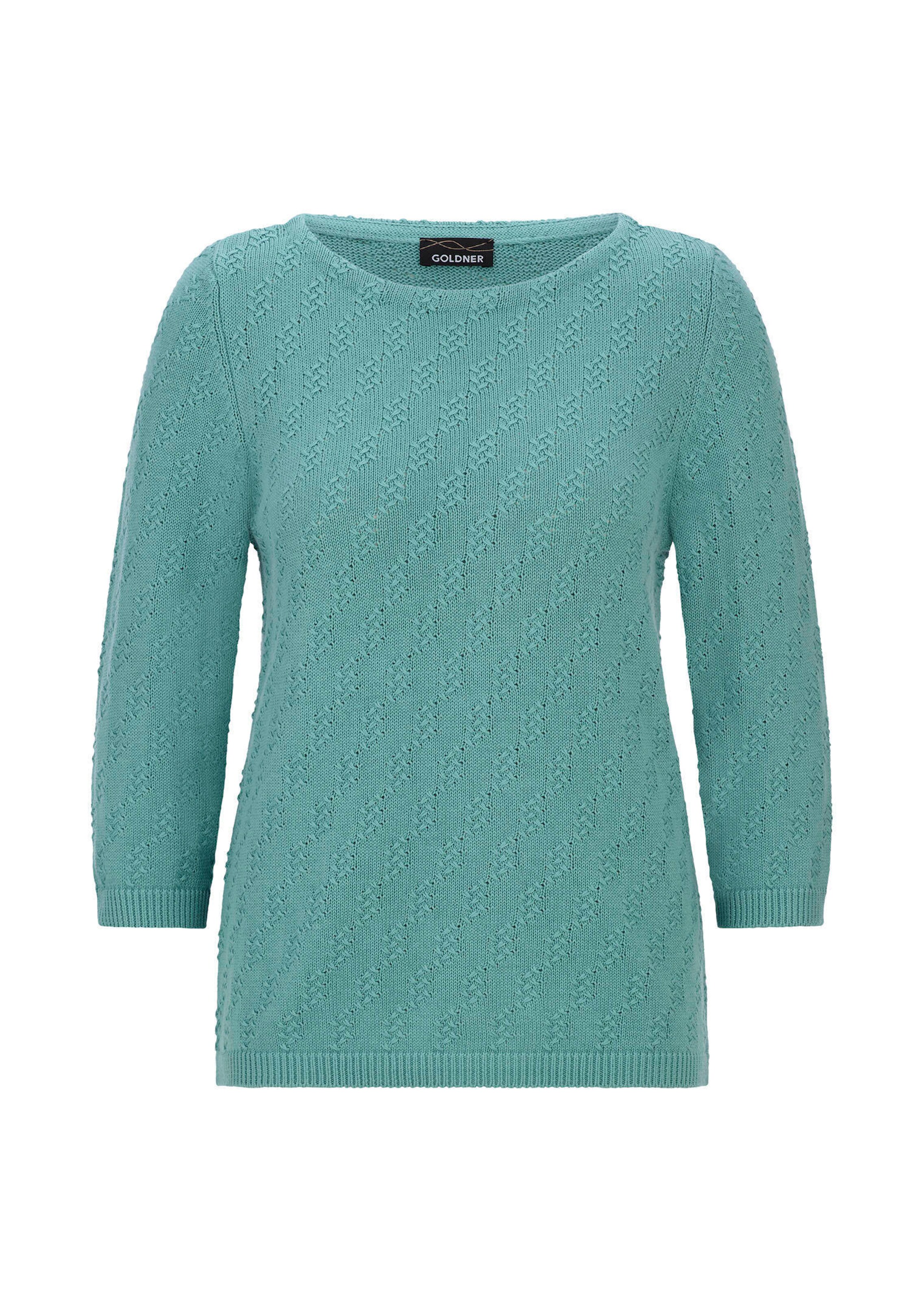 Pull à manches 3/4 en pur coton