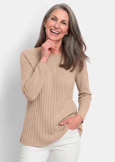 A-lijn tricot pullover met katoen thumbnail 4