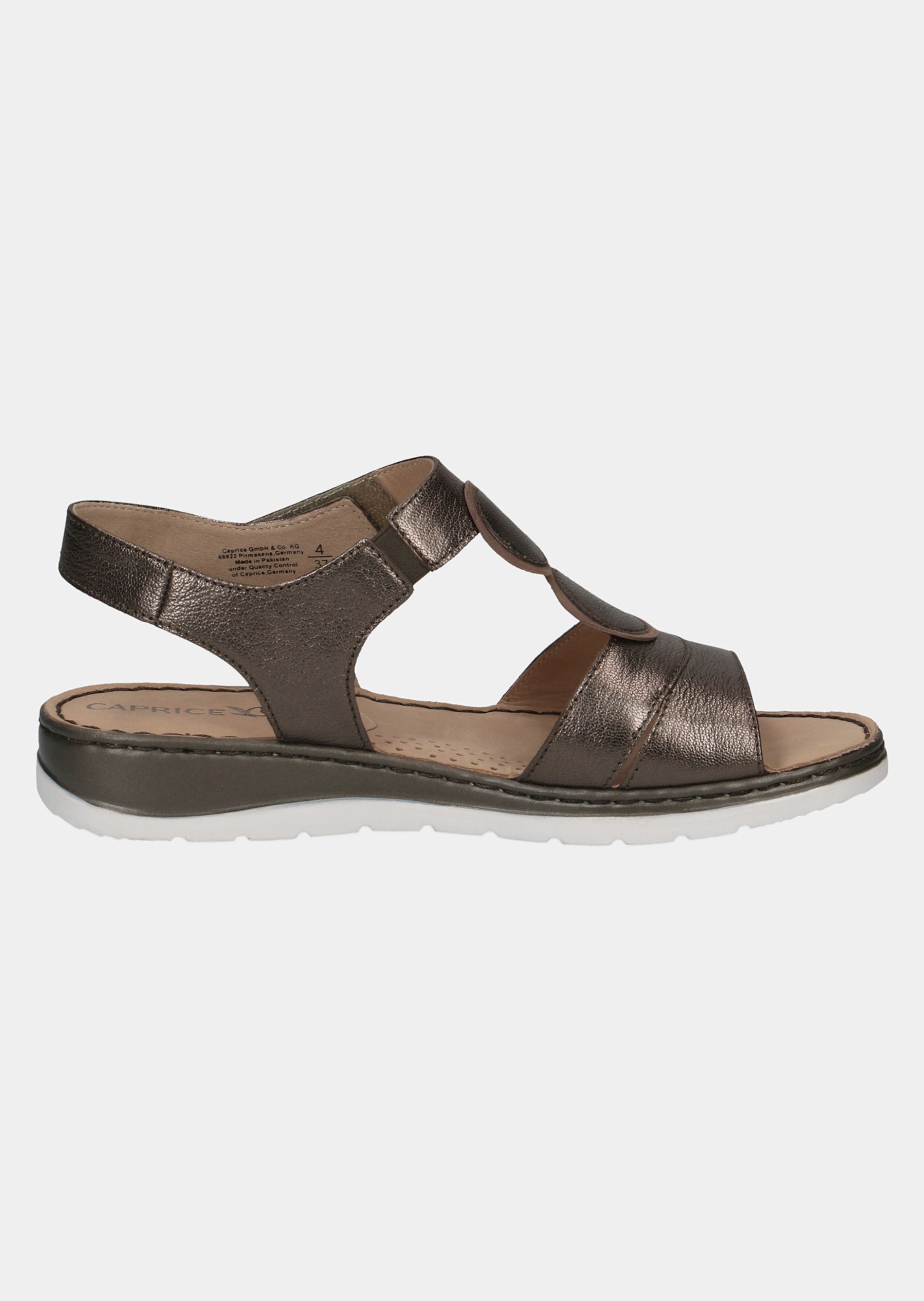 Sandales avec lanière velcro réglable - bronze - Gr. 39 de Goldner Fashion