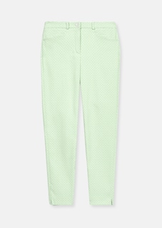 Stretch trousers with jacquard pattern thumbnail 6