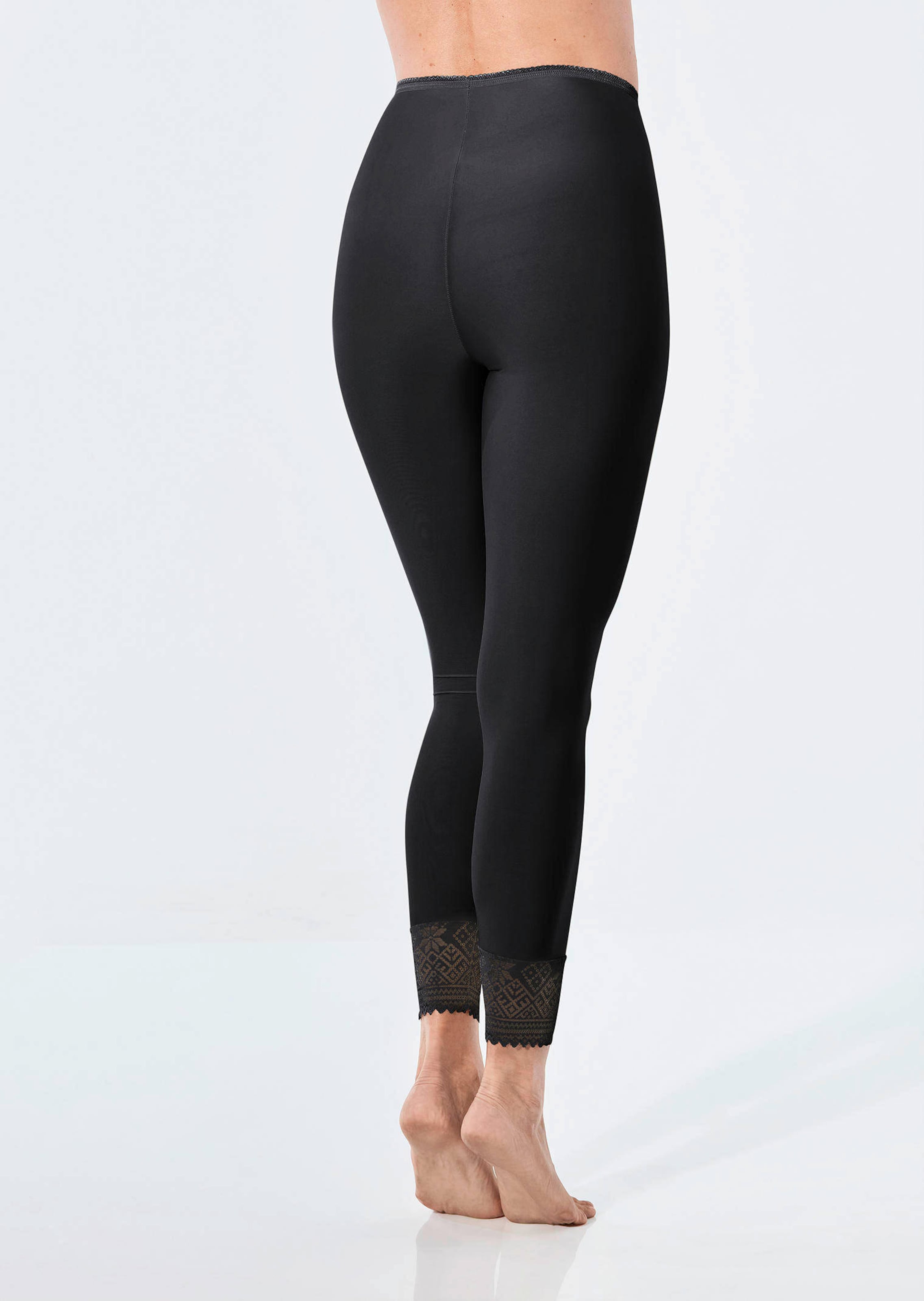 Legging rafraîchissant avec dentelle - noir - Gr. 50 de Goldner Fashion