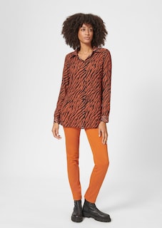 Long-line animal print blouse thumbnail 2