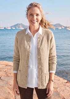 Strickjacke mit Merinowolle im Zickzack-Muster thumbnail 7