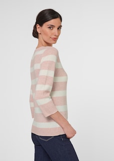 Pull rayé avec manches 3/4 thumbnail 4