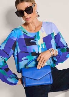Blouse en viscose avec encolure bateau thumbnail 4