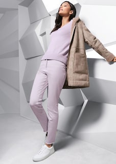 Jeans met fijne franjezoom thumbnail 2