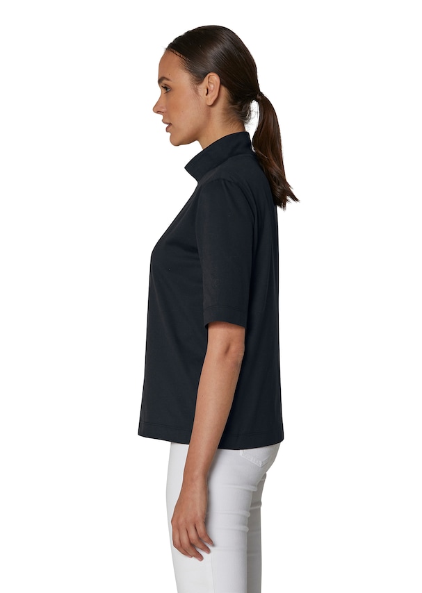 Stand-up collar shirt with short sleeves 3