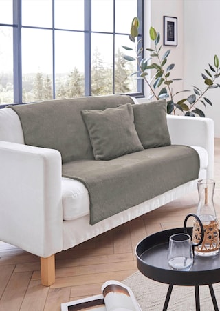 vert gris Jetés de fauteuil et de canapé