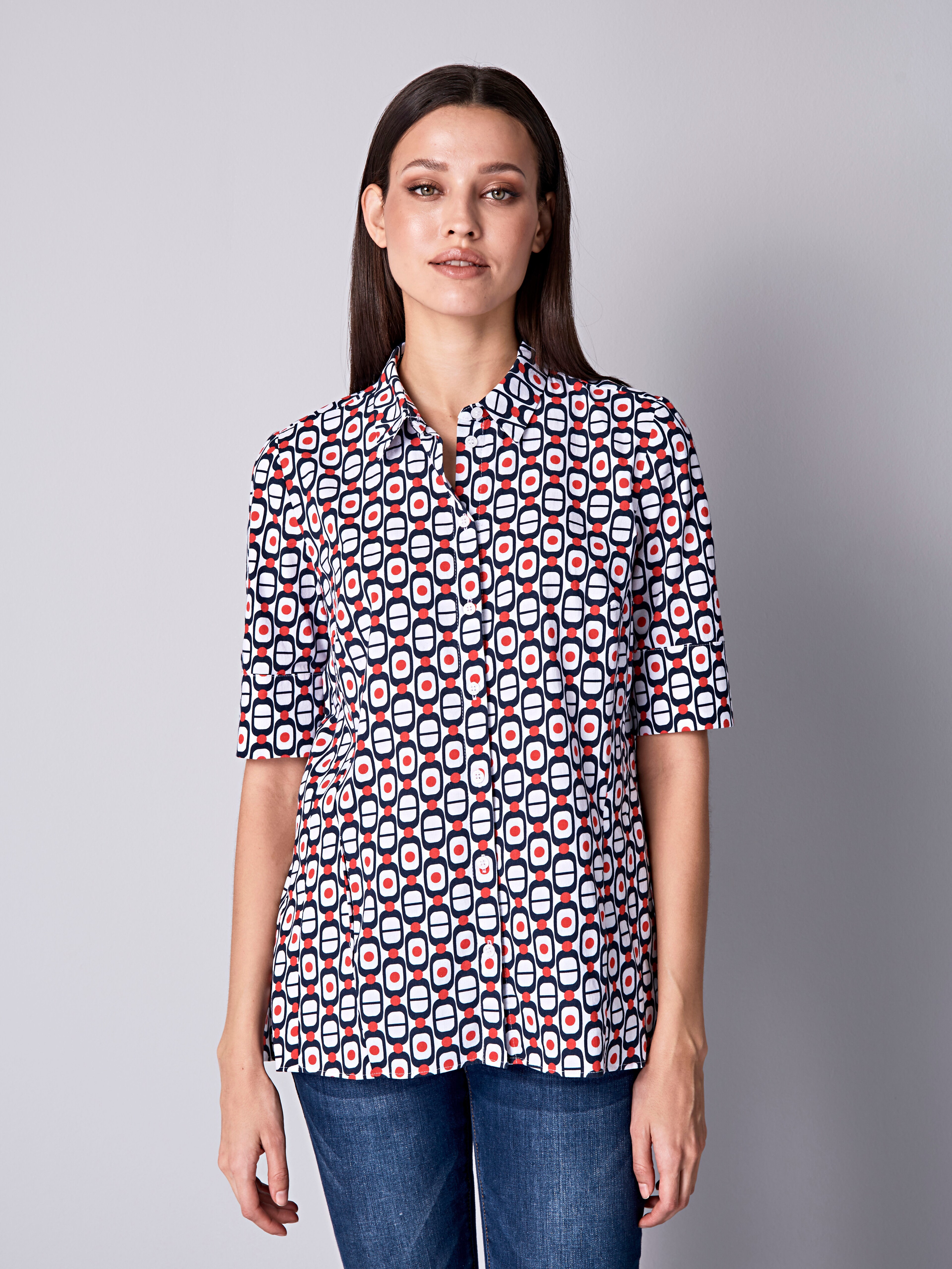 Bluse mit seitlichen Eingriffstaschen