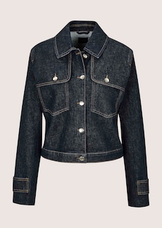 Jeansjacke mit dunkler Waschung thumbnail 6