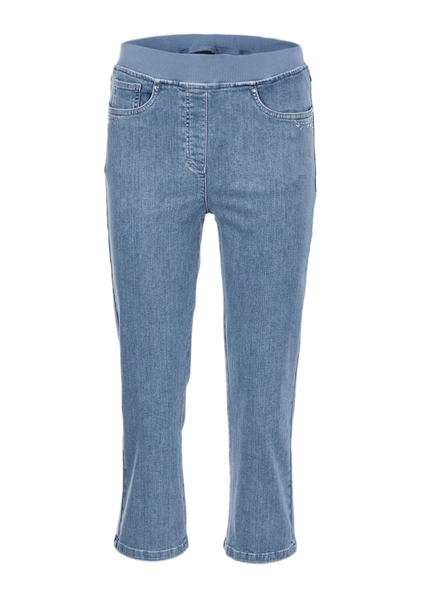 3/4-jeans Louisa met comfortabele, elastische jerseyband en borduursel 5
