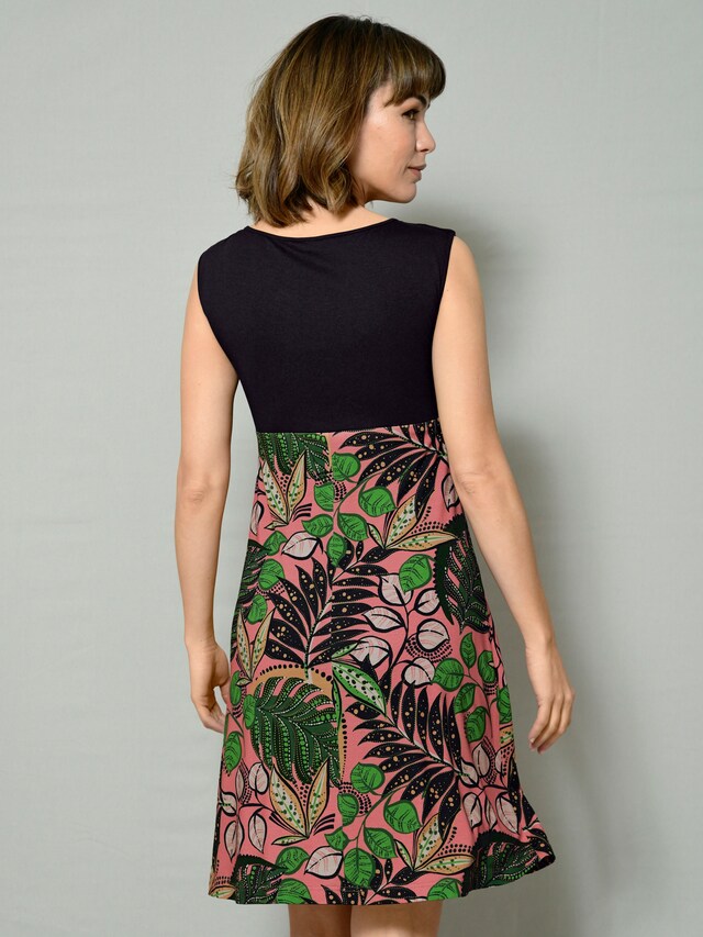 Strandkleid mit grafischem Druck 1