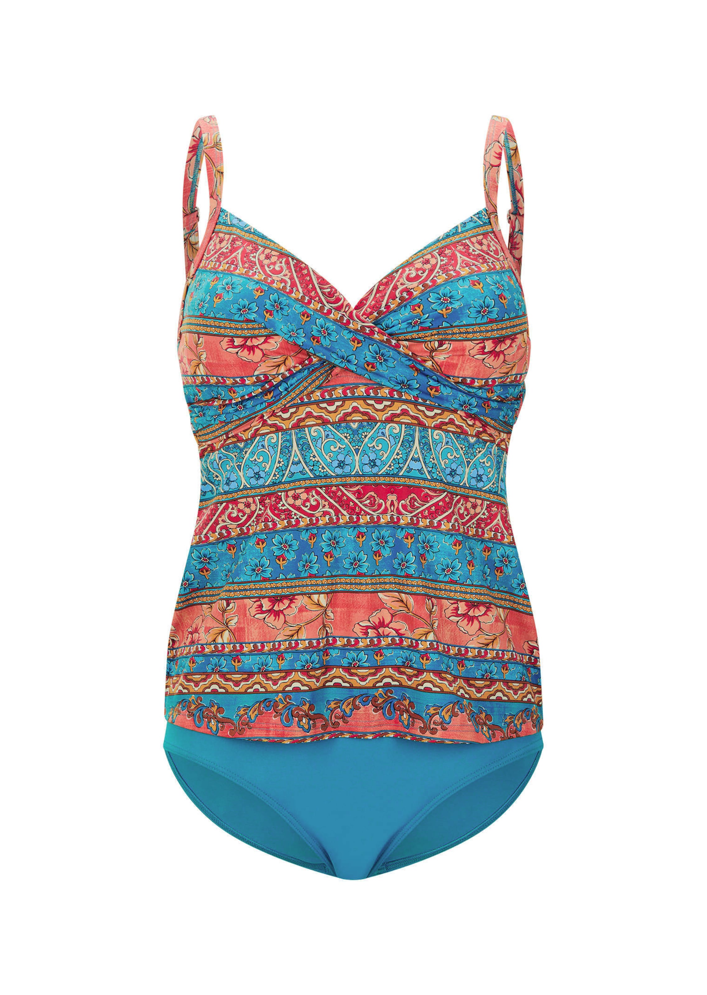 Tankini féminin style cache-cœur