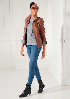 Lederjacke aus Nappa mit Crash-Struktur thumbnail 7