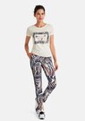 Short-sleeved shirt with animal print and logo lettering thumbnail 2