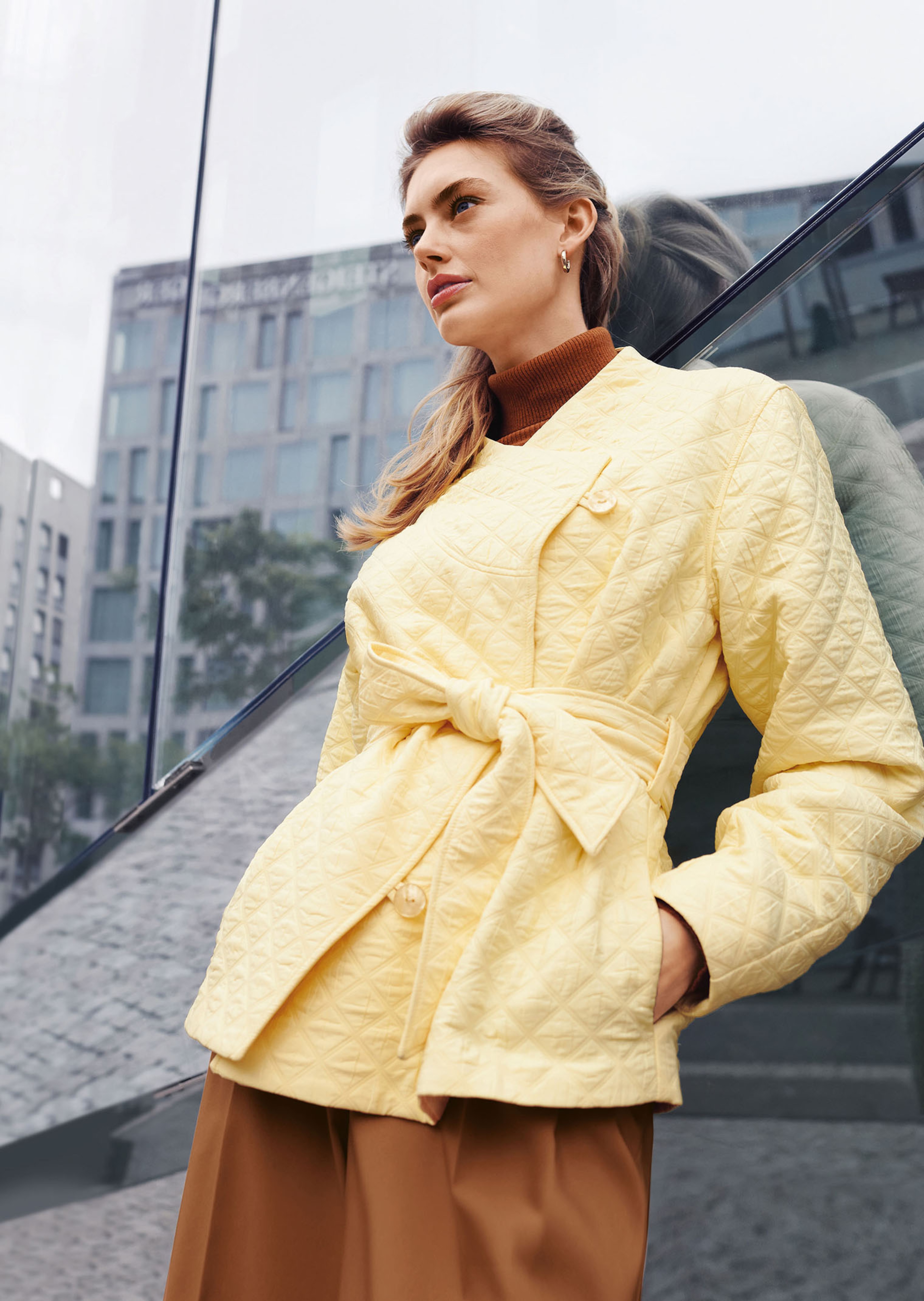 Steppjacke in moderner Kimono-Form