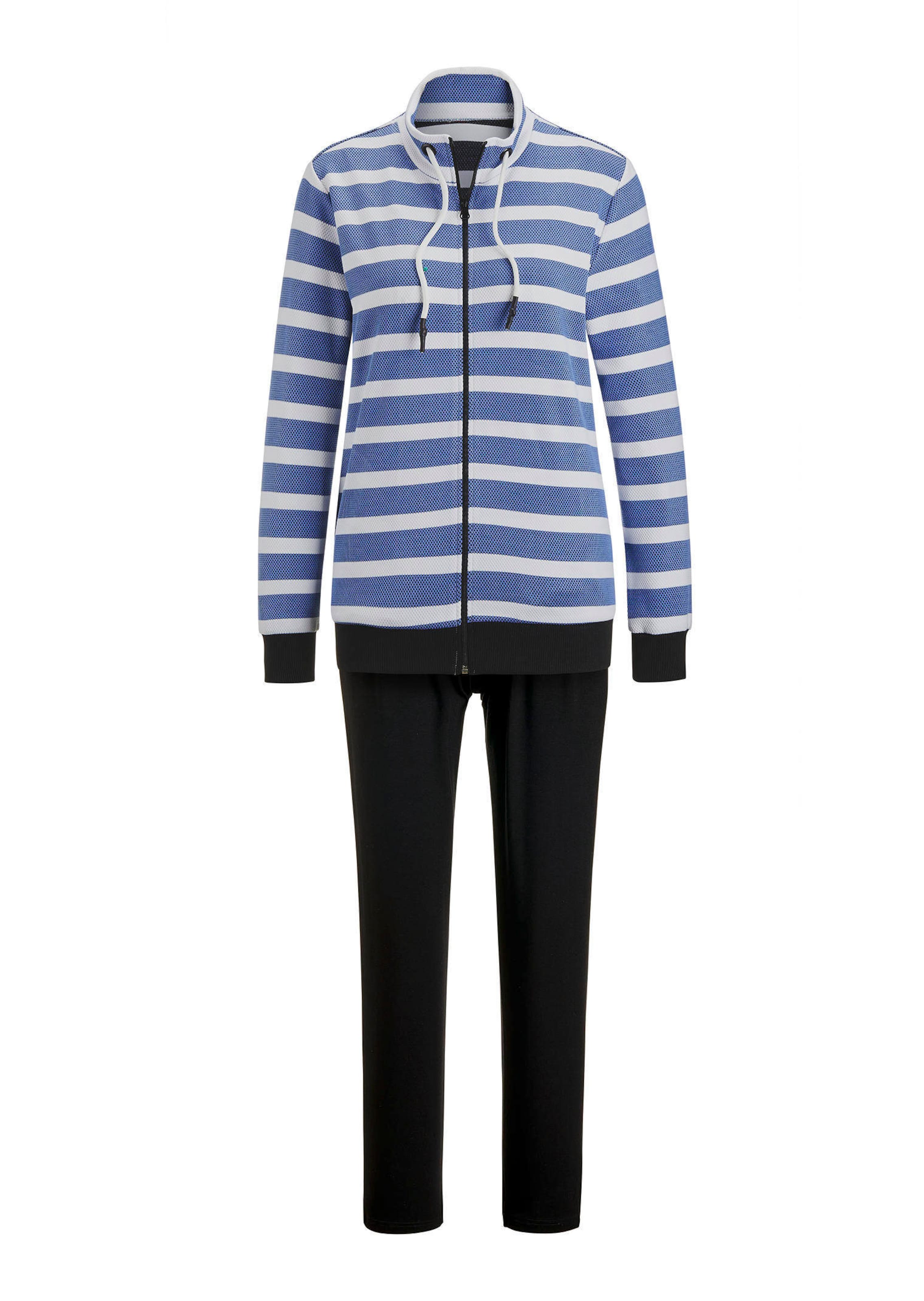 Freizeitanzug mit sportivem Streifenmuster