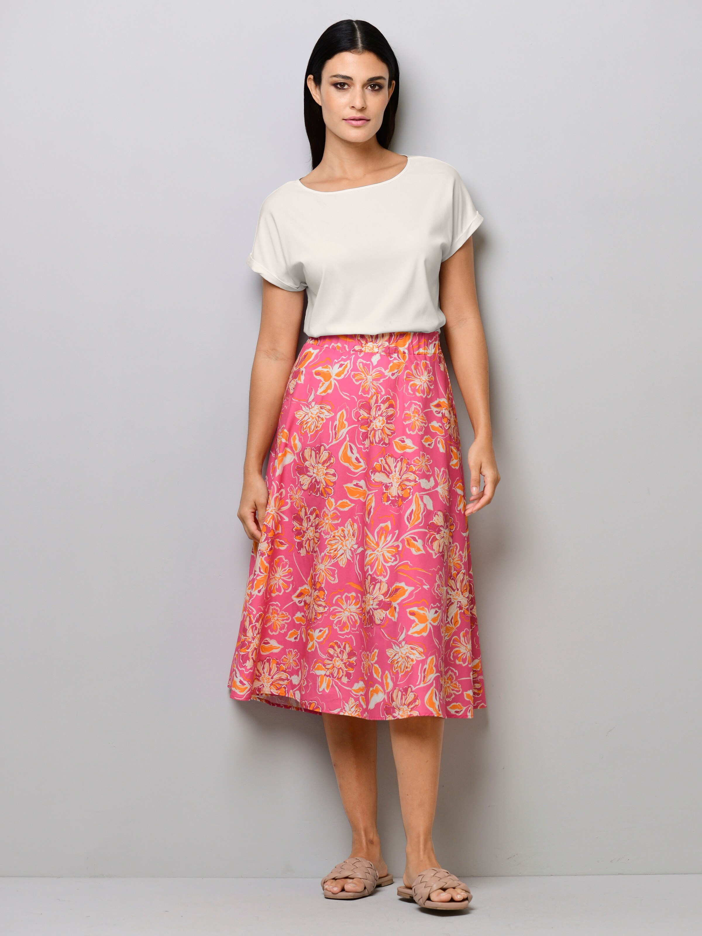 Rock mit floralem Druck 2