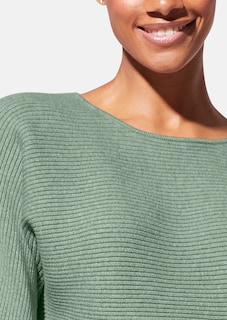 Rundhals-Pullover mit Fledermausärmeln thumbnail 5