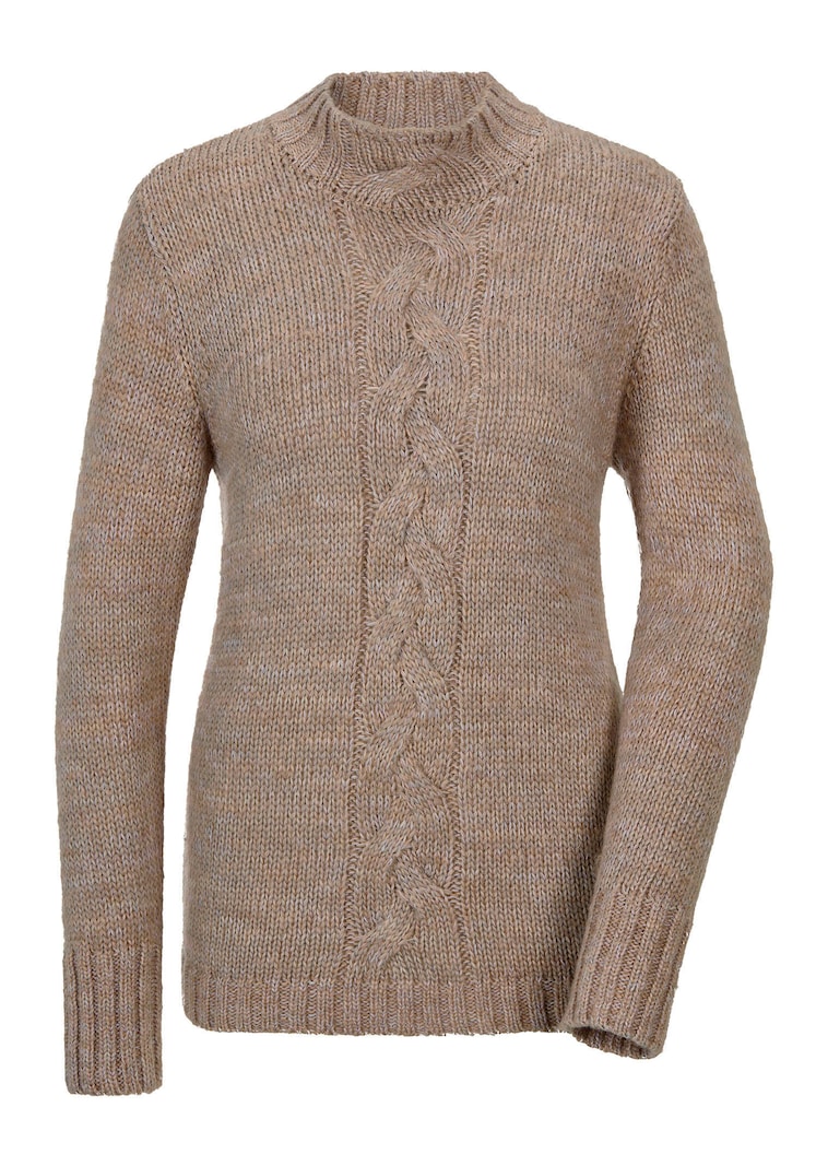 Tricot pullover met kabelpatroon