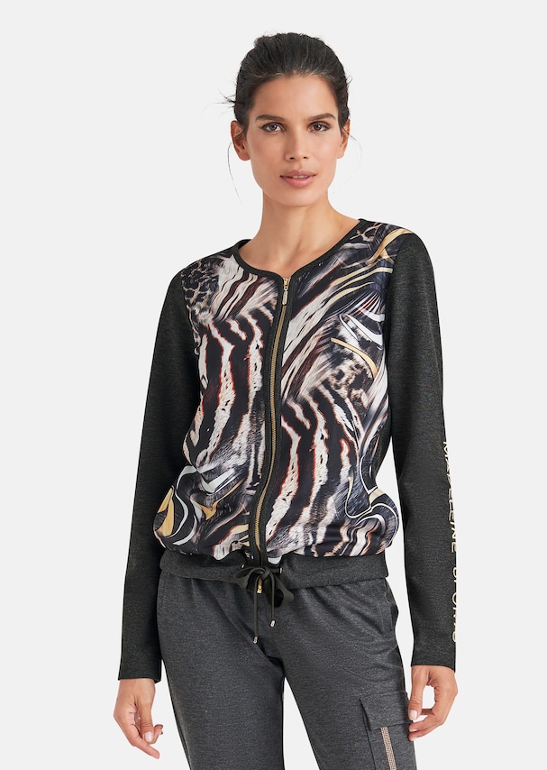 Jacket with abstract animal print
