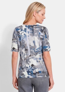 Shirt van viscose met vrouwelijke paisleyprint thumbnail 3