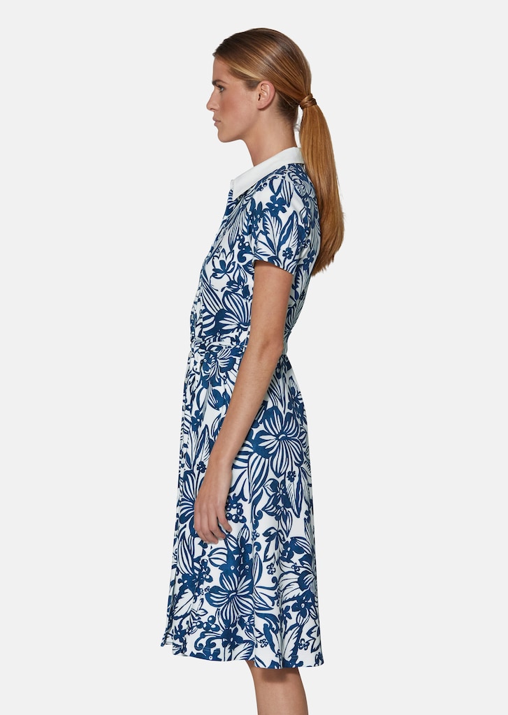 Polo dress with floral pattern 3