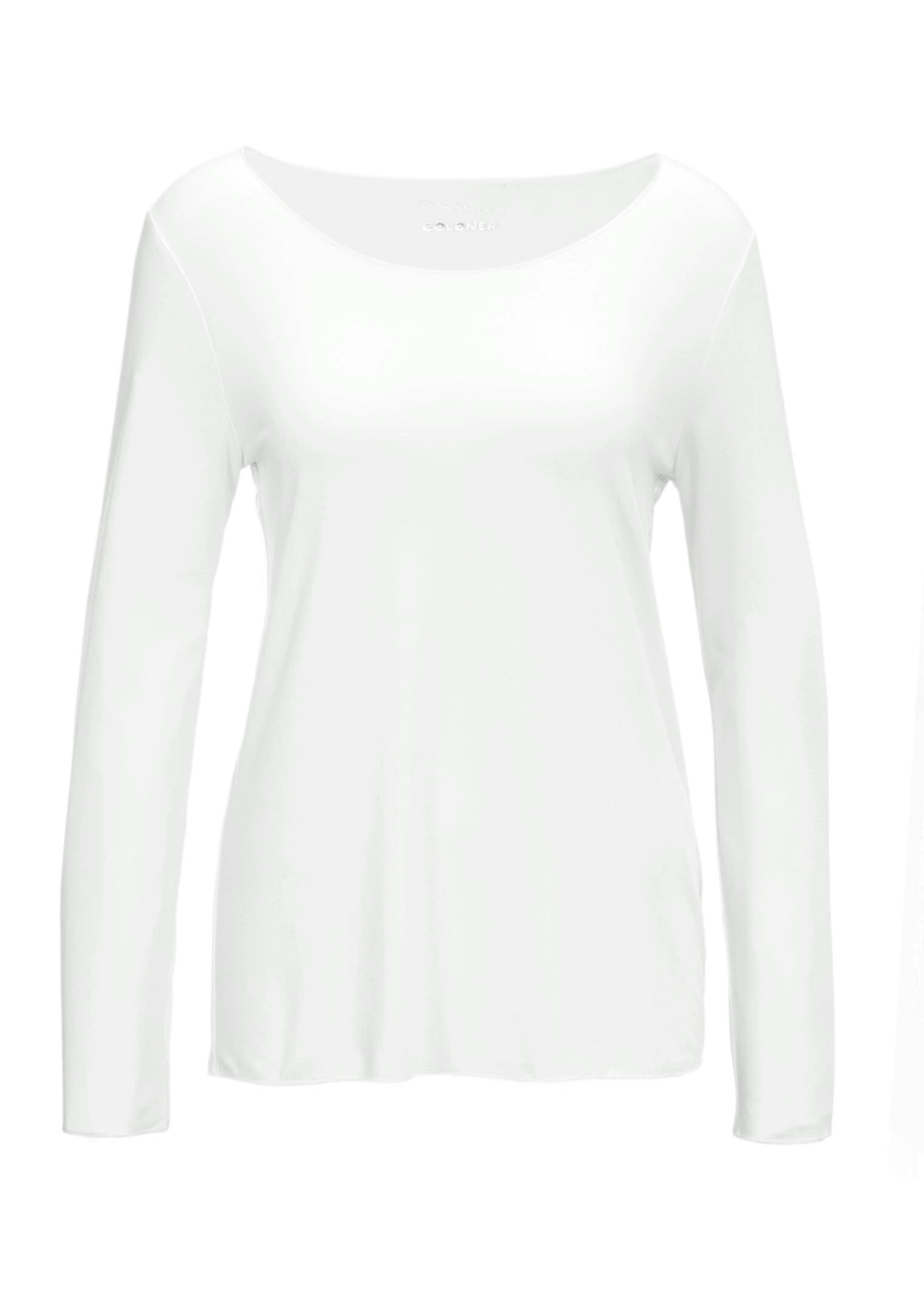 Kombistarkes Langarmshirt mit tonaler Zierkante