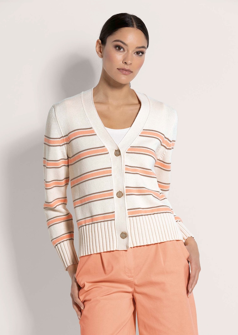 Strickjacke mit Streifen